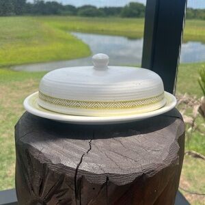 Vintage Franciscan Hacienda Green Covered Butter Dish